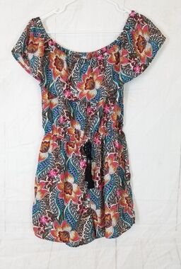 xhilaration floral off shoulder romper